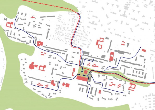 Centrum Krakov leží v těžišti celého obytného souboru Bohnice.